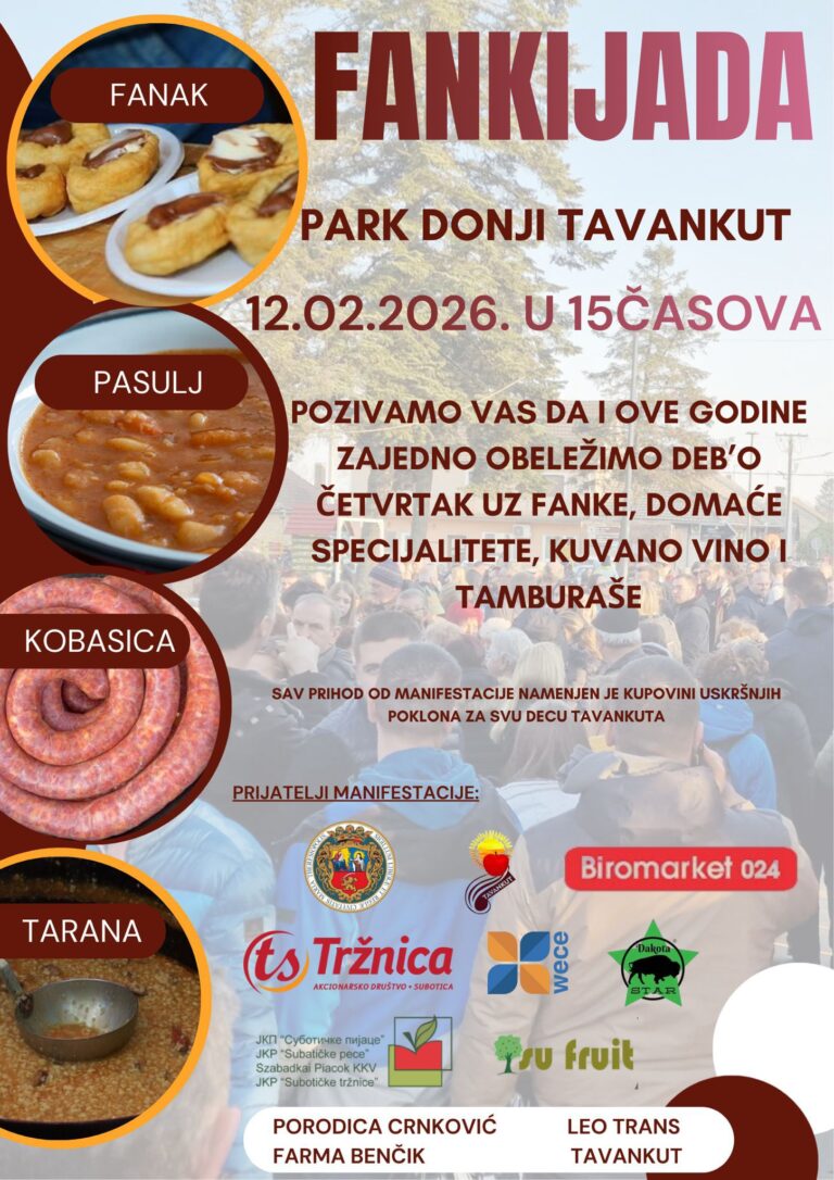 Mirisi tradicije u Tavankutu: Četvrta „Fankijada“ 12. februara