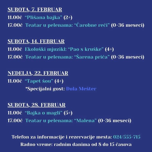 Februar posvećen deci: Bajke, mjuzikli i pozorišne predstave za najmlađe