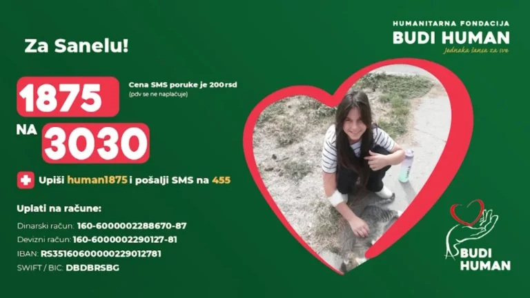 Sanela Sabo putuje u Tursku na lečenje matičnim ćelijama