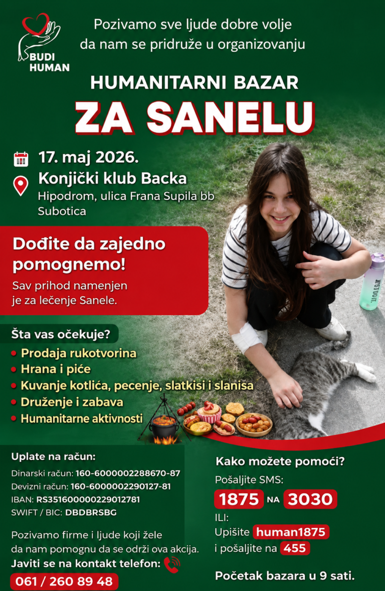 Humanitarni bazar za Sanelu Sabo na Hipodromu, u Konjičkom klubu „Bačka”